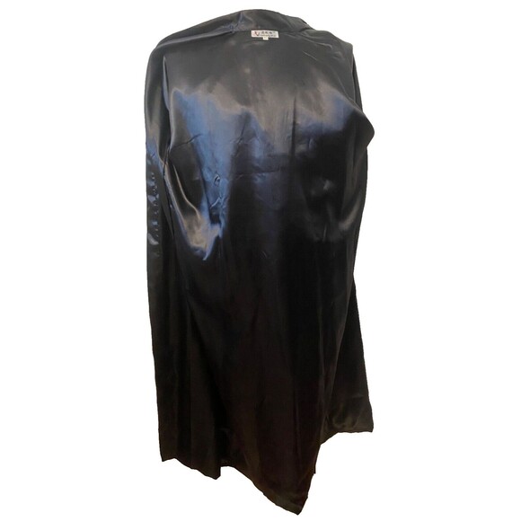 NEW Vtg Huahong Mei Satin Embroidered Kimono Robe XL Black Multi Asian Dragons - Picture 9 of 10